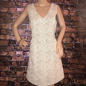 Tabitha floral textured a line sleeveless dress